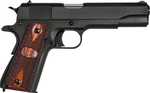 Auto-Ordnance Thompson Series 80 1911 45 ACP Semi Pistol 5" Barrel 7 Round Checkered Wood Grip With US Logo Matte Black Finish