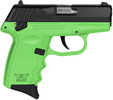 SCCY Industries CPX-4 Double Action Only Semi-Automatic Pistol .380 ACP 2.96" Barrel (2)-10Rd Magazine Contrast Sights Serrated Black Nitride Stainless Steel Slide Lime Green Polymer Finish
