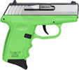 SCCY Industries CPX-3 Double Action Only Semi-Automatic Pistol .380 ACP 3.1" Barrel (2)-10Rd Magazine Stainless Steel Slide Lime Green Polymer Finish