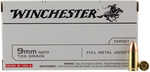 Winchester 9mm NATO 124 gr Full Metal Jacket (FMJ) Ammo 50 Round Box