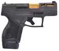 Taurus GX4 Semi-Automatic Pistol 9mm Luger 3.06" Gold PVD Barrel (1)-11Rd & (1)-13Rd Magazines Black Serrated White Dot Adjustable Sights TORO Optics Ready Slide Polymer Finish