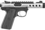 Ruger Mark IV 22/45 Lite Single Action Semi-Automatic Pistol .22 Long Rifle 4.4" Threaded, Rifled Barrel (2)-10Rd Magazines Drilled & Tapped Fixed Front & Adjustable Rear Sights Checkered 1911-Style Grips Clear Anodized Slide Black Polymer Finish