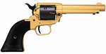 Heritage Rough Rider Small Bore Single Action Revolver .22 Long Rifle 4.75" Barrel 6 Round Capacity Fixed Sights Black Polymer Grips Gold Finish