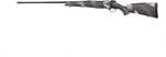Weatherby Mark V Backcountry Ti 2.0 Left Handed Bolt Action Rifle 6.5 Creedmoor 22" Barrel 4 Round Capacity Drilled & Tapped Gray And White Carbon Fiber Camouflage Stock Graphite Black Cerakote Finish
