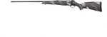 Weatherby Mark V Backcountry Ti 2.0 Left Handed Bolt Action Rifle 6.5 RPM 24" Barrel 4 Round Capacity Drilled & Tapped Gray And White Carbon Fiber Camouflage Stock Graphite Black Cerakote Finish