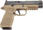 Wilson Combat P320 Striker Fired Semi-Automatic Pistol 9mm Luger 4.7" Barrel (2)-17Rd Magazines Fiber Optic Front, Battlesight Rear Sights Black DLC Slide Tan Polymer Finish