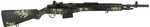 Springfield M1A Scout Squad Semi-Automatic Rifle .308 Winchester 18" Barrel (1)-10Rd Magazine Adjustable Sights Synthetic Green And Tan Sponge Camouflage Stock Black Parkerized Finish