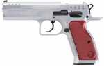 Tanfoglio Stock II OR Semi-Automatic Pistol 10mm Auto 4.45" Bull Barrel (1)-13Rd Magazine Fiber Optic Front & Adjustable Rear Super Sights Aluminum Grips Chrome Finish