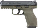 Heckler & Koch VP9 Striker Fired Semi-Automatic Pistol 9mm Luger 4.09" Cold Hammer-Forged, Polygonal Barrel (3)-10Rd Double Stack Magazines Night Sights Green Polymer Finish