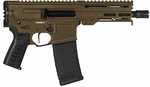 CMMG MK4 Dissent Semi-Automatic Pistol .223 Remington 6.5" Barrel (2)-30Rd Magazines Black Polymer Grips Midnight Bronze Cerakote Finish