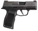 Sig Sauer P365 Micro-Compact Semi-Automatic Pistol 9mm Luger 3.1" Barrel (2)-10Rd Steel Magazines Stainless Slide Black Polymer Finish