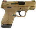 Smith & Wesson M&P Shield Semi-Automatic Pistol 9mm Luger 3.1" Barrel (1)-7Rd (1)-8Rd Magazines HIVIZ Green Front Red Rear Sights Burnt Bronze Cerakote Finish