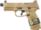 FN 509 Tactical Bundle Semi-Automatic Pistol 9mm Luger 4.5" Steel Threaded Barrel (5)-10Rd Magazines Flat Dark Earth Polymer Finish