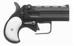 Old West Big Bore Single Action Derringer 9mm Luger 3.5" Barrel 2 Round Capacity Pearl Grips Matte Black Finish
