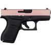 Glock 42 Semi-Automatic Pistol .380 ACP 3.26" Barrel (2)-6Rd Magazines Rose Gold Cerakote Slide Black Polymer Finish