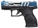 Taurus TX22 Compact Semi-Automatic Pistol .22 Long Rifle 3.6" Barrel (2)-10Rd Magaiznes Blue Slide with Engraved Flag Black Finish