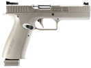 American Precision Strike One Ergal Pro Semi-Automatic Pistol 9mm Luger 5" Barrel (2)-10Rd Magazines Aluminum Grips Matte Silver Finish