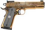 Girsan MC1911 Match Engraved Semi-Automatic Pistol .45 ACP 5" Barrel (1)-8Rd Magazine Black G10 Grips Gold Finish