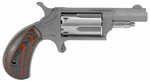 North American Arms Single Action Mini Revolver .22 WMR 1.625" Barrel 5 Round Capacity Red/Black Wood Grips Stainless Steel Matte Finish