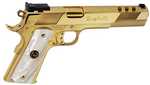 Iver Johnson Eagle XL Ported Semi-Automatic Pistol 10mm 6" Barrel (1)-8Rd Magazine White Pearl Grips Gold Plated Finish