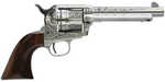 Taylor's & Company Uberti 1873 Single Action Revolver .357 Magnum 5.5" Barrel 6 Round Capacity Walnut Grip Engraved Silver Finish