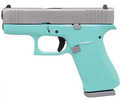 Glock 43X Semi-Automatic Pistol 9mm Luger 3.41" Barrel (1)-10Rd Magazine Silver Slide Robin's Egg Blue Finish