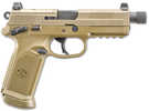 Used FN America FNX-45 Tactical Semi-Automatic Pistol .45 ACP 5" Barrel (5)-15Rd Magazines Night Sights Matte Flat Dark Earth Polymer Finish