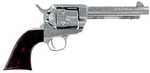 Cimarron Buffalo Bill Cody Revolver .357 Magnum/.38 Special 5.5" Barrel 6 Round Capacity Fixed Sights Wood Grips Engraved Nickel Finish