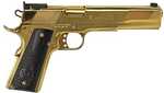 Iver Johnson Eagle XL Semi-Automatic Pistol .45 ACP 6" Barrel (1)-8Rd Magazine Adjustable Sights Black Dymondwood Grips 24K Gold Finish