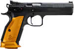 CZ-USA TS2 Semi-Automatic Pistol .40 S&W 5.2" Barrel (1)-17Rd Magazine Orange Checkered Aluminum Grips Black Finish