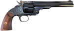 Taylors & Company Top Break Schofield 45 Colt (LC) 6rd 7" Blued Engraved Steel Walnut Grip