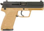 H&K USP, V1, Full Size Pistol 9mm, 4.25" Barrel, Polymer Frame, FDE Finish, 3 Dot Sights, Safety, Decocker, 10 Rd,