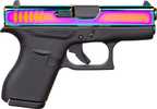 Glock G42 Semi-Automatic Pistol 380 ACP 3.26" Barrel (2)-6Rd Magazines Rainbow Titanium PVD Slide Black Polymer Finish