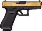 Glock G45 Semi-Automatic Pistol 9mm Luger 4.02" Barrel (3)-17Rd Magazines Gold Polished Titanium PVD Slide Black Polymer Finish