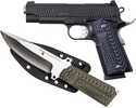 Magnum Research Desert Eagle 1911 With Knife Semi-Automatic Pistol 45 ACP 4.33" Barrel (2)-8Rd Magazines Black/Grey G10 Grips Matte Black Finish