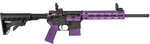 Tippmann Arms M4-22 LTE Accent Rifle 22 Long Rifle 16" Barrel 10Rd Black With Purple Finish
