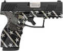 Taurus GX2 Compact Frame Pistol 9mm Luger 10+1 3.38" Stainless Steel Barrel, Matte Black Serrated Alloy Steel Slide, Black w/Eagle, Stars & Stripes Polymer Frame w/Accessory Rail