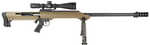 Barrett, Model 99, Single Shot, 416 Barrett, 29" Fluted Barrel, QDL Muzzle Brake, Cerakote Finish, Flat Dark Earth, Includes Bi-Pod and Leupold MARK 4HD 8-32x56