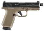 Ruger RXM Ruger 9mm Luger 15+1 4.50" Black FNC Nitride Threaded Barrel & Optic Ready/Serrated Slide, Flat Dark Earth Polymer Frame w/Accessory Rail, Textured Grip, RMSc/RMR/DeltaPoint Pro Footprint