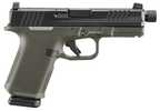 Ruger RXM 9mm Luger 15+1 4.50" Black FNC Nitride Threaded Barrel & Optic Ready/Serrated Slide, OD Green Polymer Frame w/Accessory Rail, Textured Grip, RMSc/RMR/DeltaPoint Pro Footprint