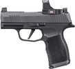 Sig Sauer P365X w/Optic Micro-Compact Frame 9mm Luger 12+1 3.10" Black Steel Barrel, Black Nitron Stainless Steel Optic Ready/Serrated Slide, Black Stainless Steel Frame w/Accessory Rail, Sig ROMEO-RS Compact, Shield RMSc Footprint