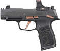Sig Sauer P365 XL Rose Kit Micro Compact 9mm Luger 12+1 3.70" Nitron Stainless Steel Serrated w/Optic Slide, Black w/Rose Gold Accents Stainless Steel Frame w/Accessory Rail, Black LXG Laser Engraved Grip, Sig ROMEO-RS Compact Red Dot
