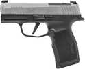 Sig Sauer P365X Micro-Compact Frame 9mm Luger 12+1 3.10" Steel Barrel, Stainless Steel Optic Ready/Serrated Slide, Black Stainless Steel Frame w/Accessory Rail, Polymer Grip