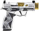 Sig Sauer P365X Komodo Anime, Striker Fired, Semi-automatic, 9MM, 3.1" Zaffiri Threadless Comp Barrel in High Polish Gold, Optic Ready, Komodo Aluminum Grip Module, Cerakote Finish, White, 17 Rounds, 2 Magazines 300-252-0409-11