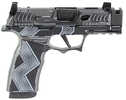 Sig Sauer XMacro Komodo Anime, Striker Fired, Semi-automatic, 9MM, 3.1" Barrel with Compensated Slide, Optic Ready, Komodo Aluminum Grip Module, Cerakote Finish , Black, 17 Rounds, 2 Magazines 300-258-0421-04