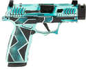 Sig Sauer P365X Komodo Anime, Striker Fired, Semi-automatic, 9MM, 3.1" Zaffiri Threadless Comp Barrel, Optic Ready, Komodo Aluminum Grip Module, Cerakote Finish , Dayglow Blue, 17 Rounds, 2 Magazines 300-252-0408-64