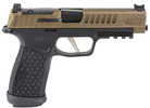 Sig Sauer P365 Fuse, Semi-automatic, Polymer Frame Pistol, Compact, 9MM, 4.3" Barrel, Cerakote Finish, Black, Custom Bronze Topo Slide by Skydas, Sig Sauer LXG Grip, Fiber Optic Front and Low Profile Combat Rear Sights, 3 Magazines, (2)-21 Round Maga