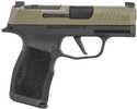 Sig Sauer P365X Micro-Compact 9mm Luger 12+1 3.10" Black Moss Green Stainless Steel Optic Ready/Serrated Slide, Black Stainless Steel Frame w/Accessory Rail, Textured Grip, RMSc Footprint