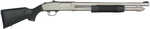 Mossberg 590A1 Pro Compact 12 Gauge Pump 6+1 18.50" Silver Marinecote Heavy Walled Barrel, Silver Marinecote Steel Drilled & Tapped Receiver, Adj LOP Black Synthetic Stock, Ambidextrous