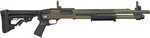 Mossberg 590R 12 Gauge Pump 3" 6+1 18.50" OD Green Cerakote Heat Shield Barrel, OD Green Cerakote Steel Receiver, AR Mil-Spec Adjustable Black Synthetic Stock, Black Polymer Magpul Grip